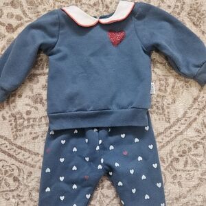 Badgley Mischka Heart Print Matching Set